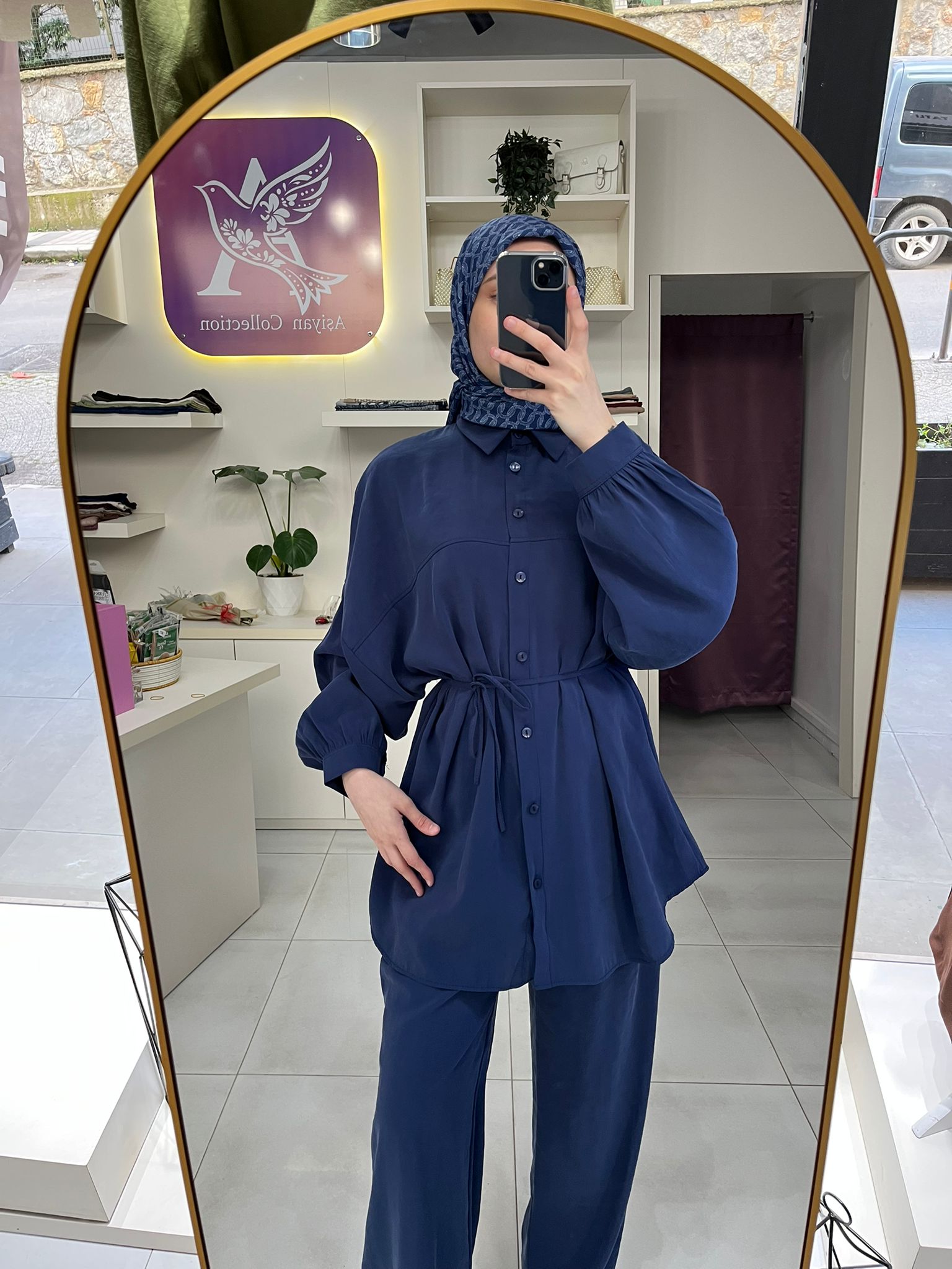 Aşiyan Kupra Tunik Pantolon Takımı