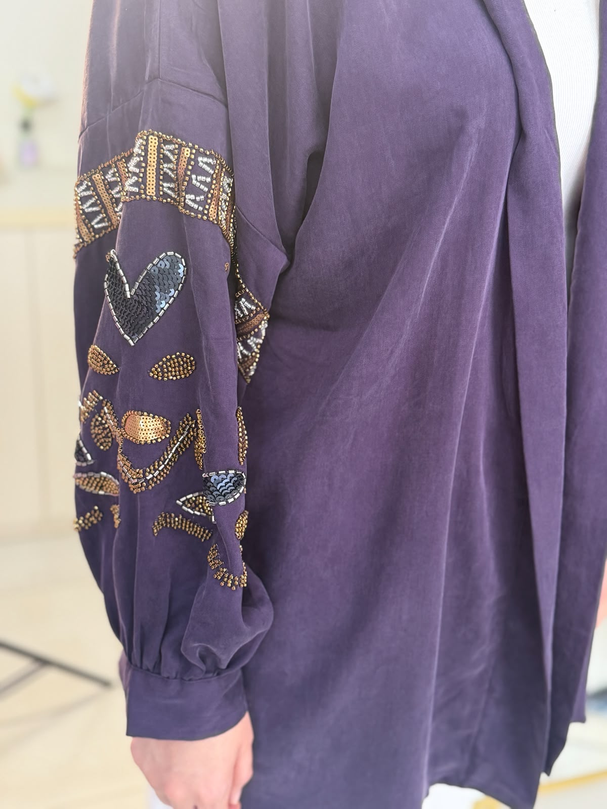 Aşiyan İşlemeli Kimono