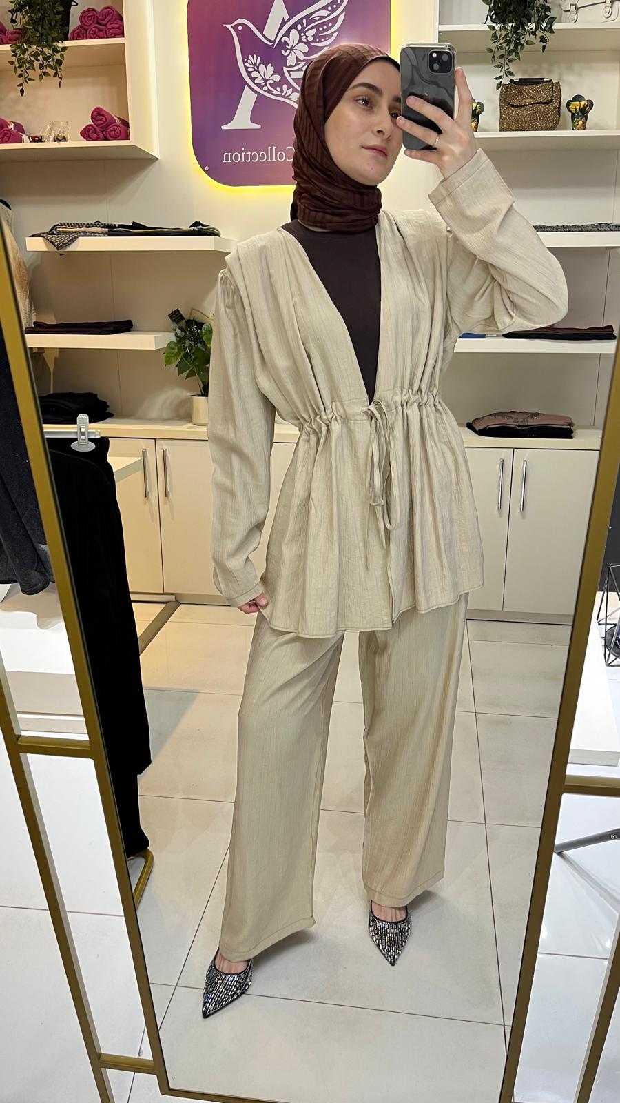 Aşiyan Kimono Pantolon Takım