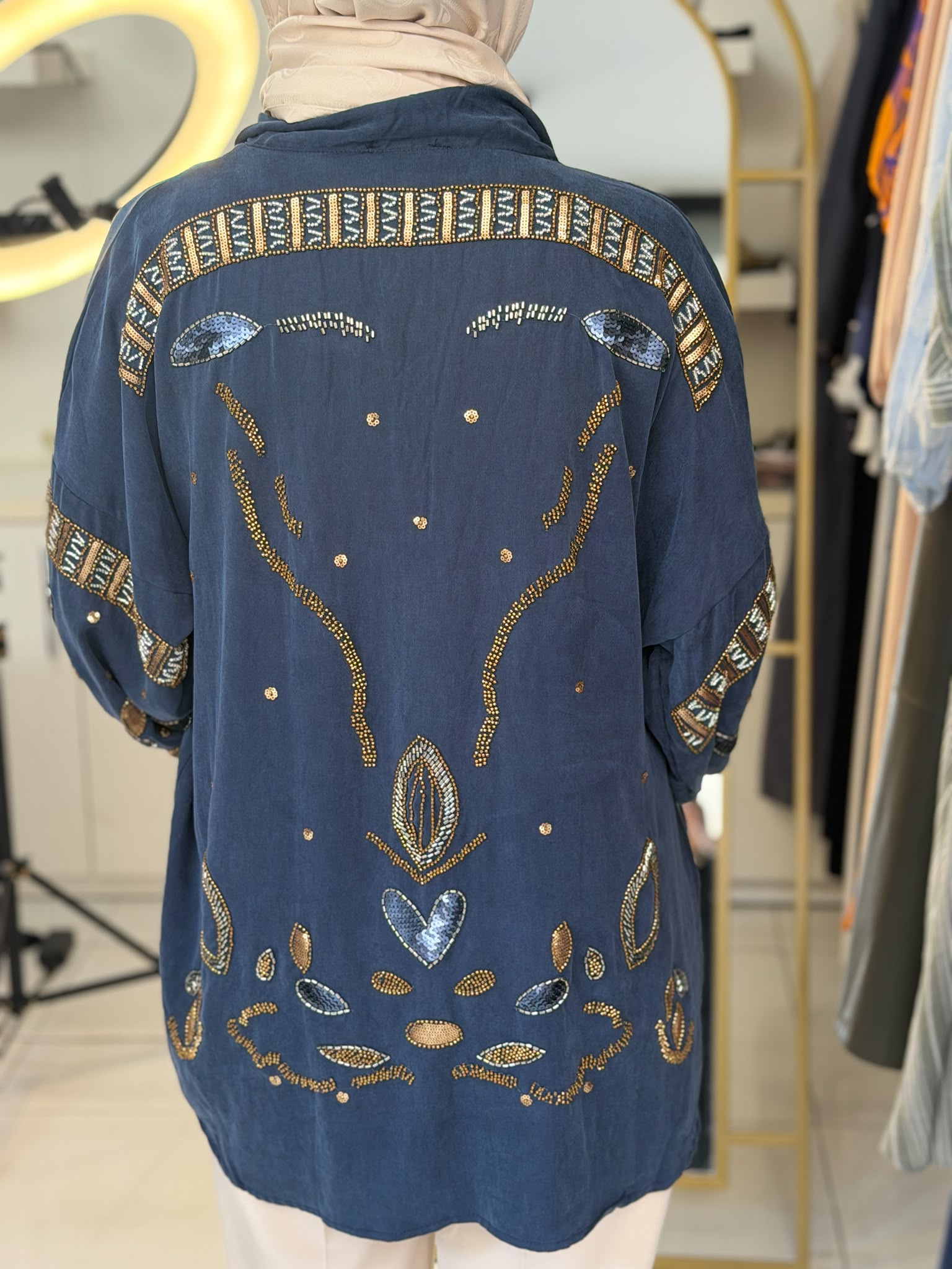 Aşiyan İşlemeli Kimono