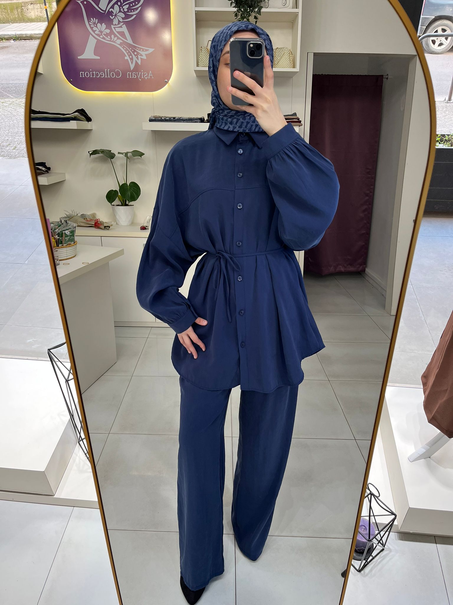 Aşiyan Kupra Tunik Pantolon Takımı