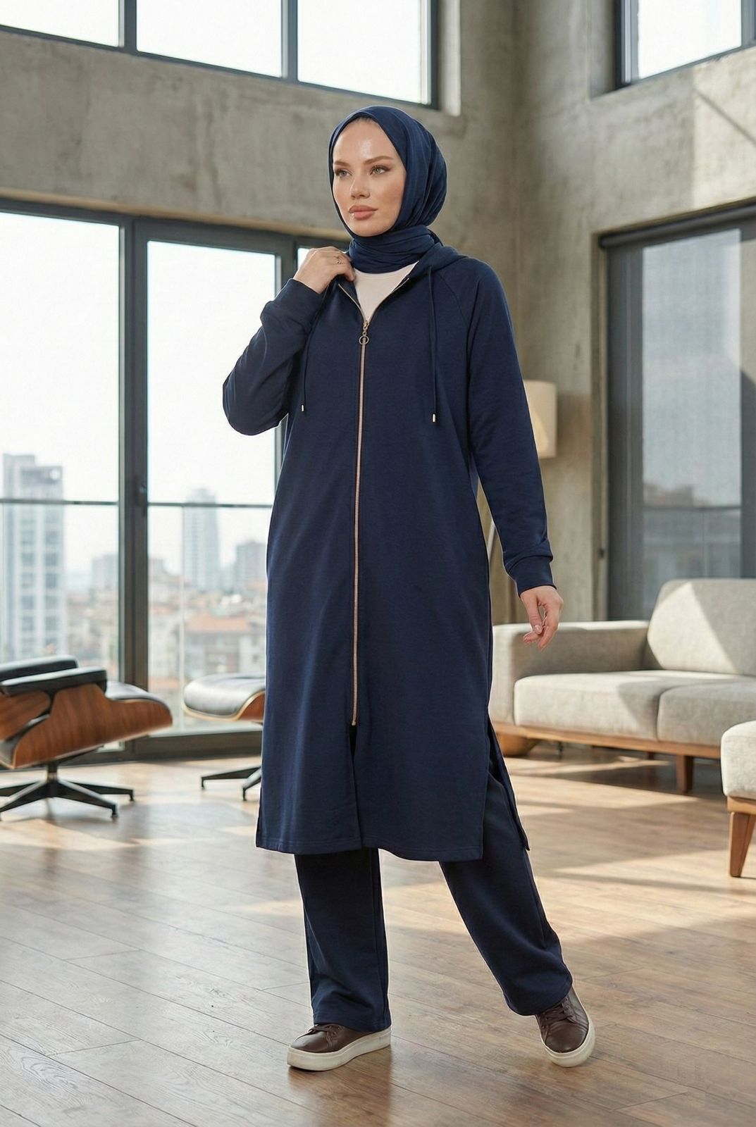 Aşiyan Kapşonlu Tunik Pantolon Takımı ikinci görünüm