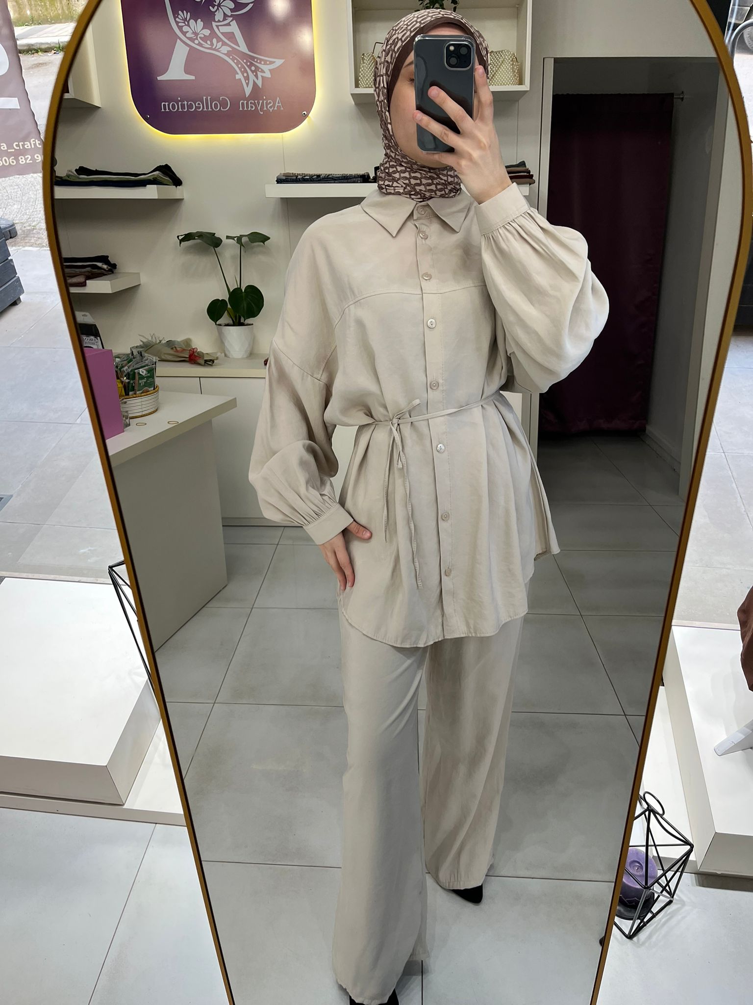 Aşiyan Kupra Tunik Pantolon Takımı