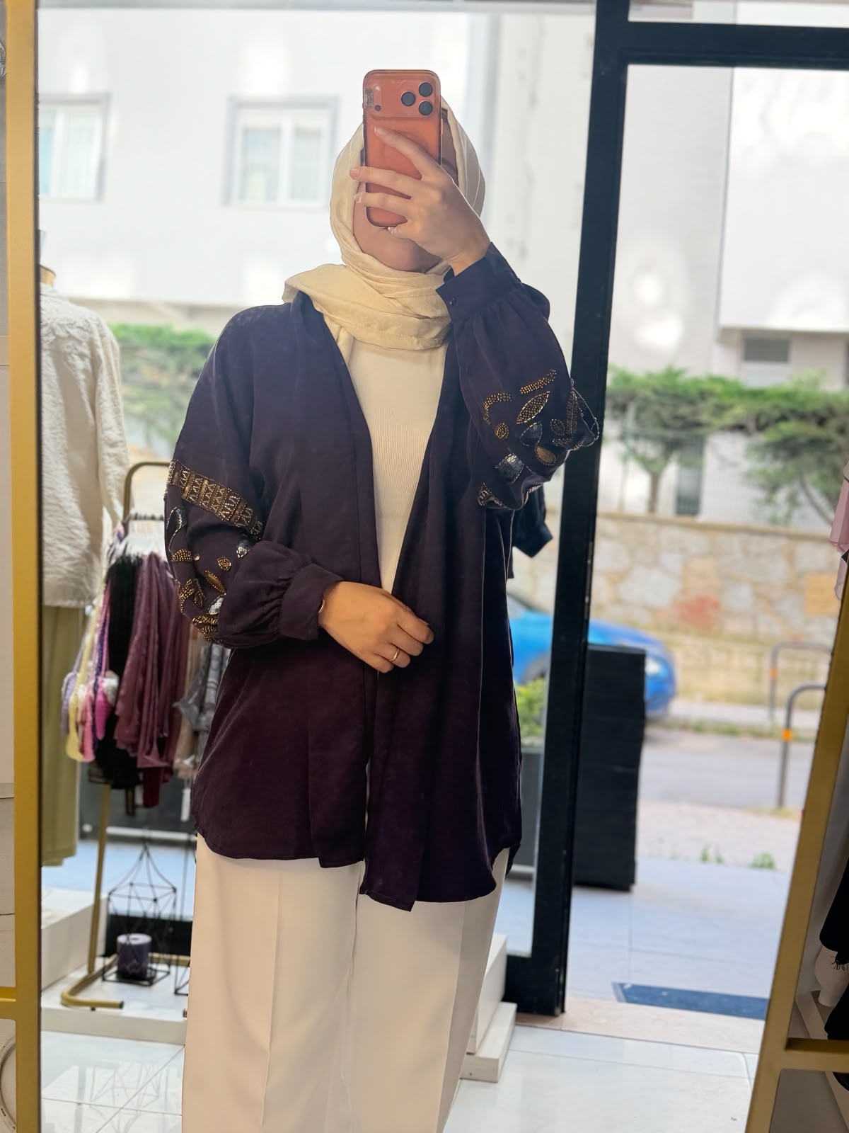 Aşiyan İşlemeli Kimono
