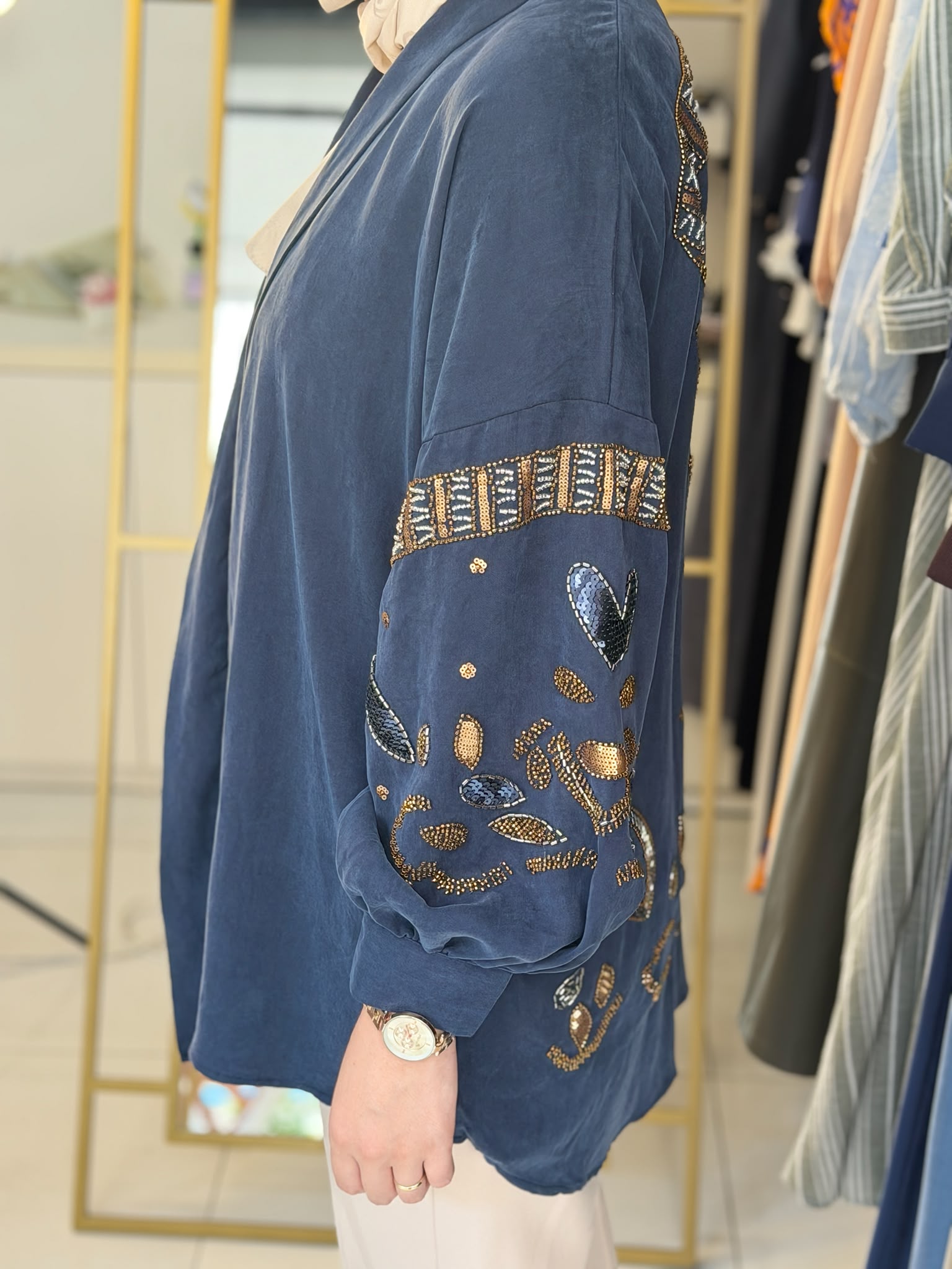 Aşiyan İşlemeli Kimono