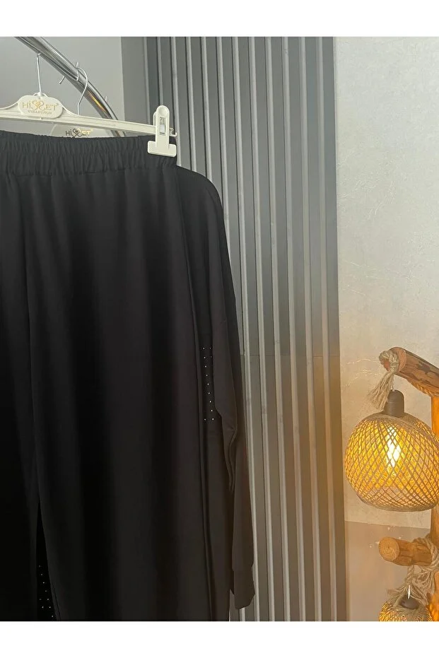 Aşiyan Siyah Taş Detaylı Tunik Pantolon