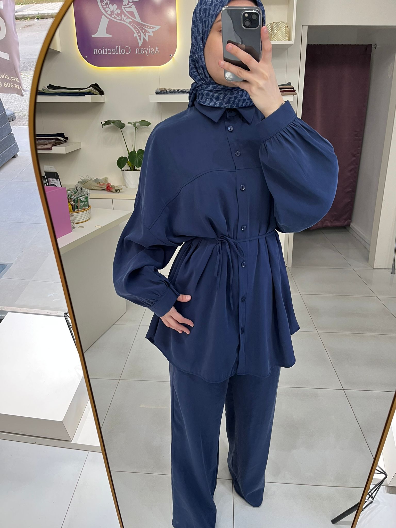 Aşiyan Kupra Tunik Pantolon Takımı