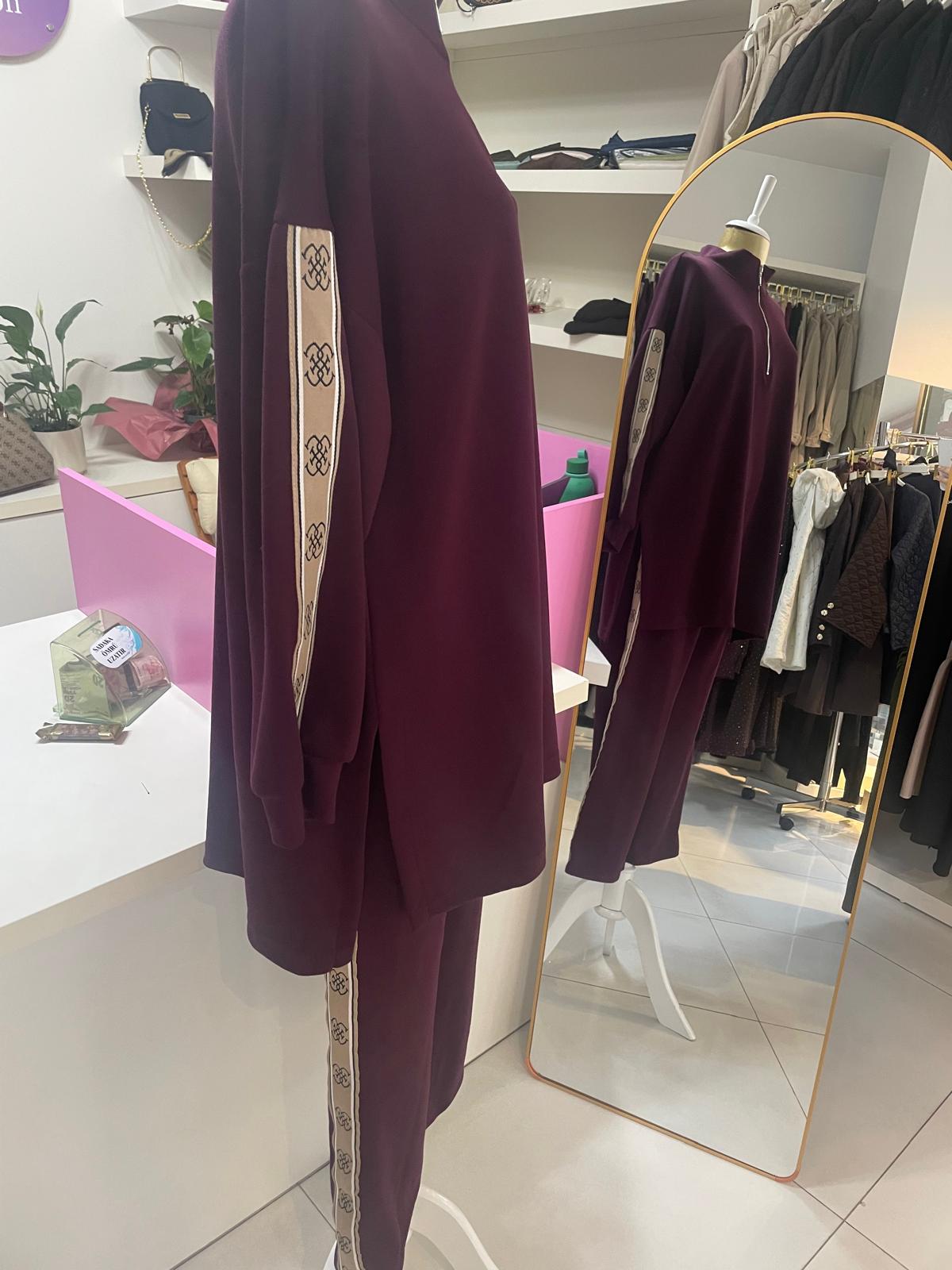 Aşiyan Mürdüm Tunik Takım