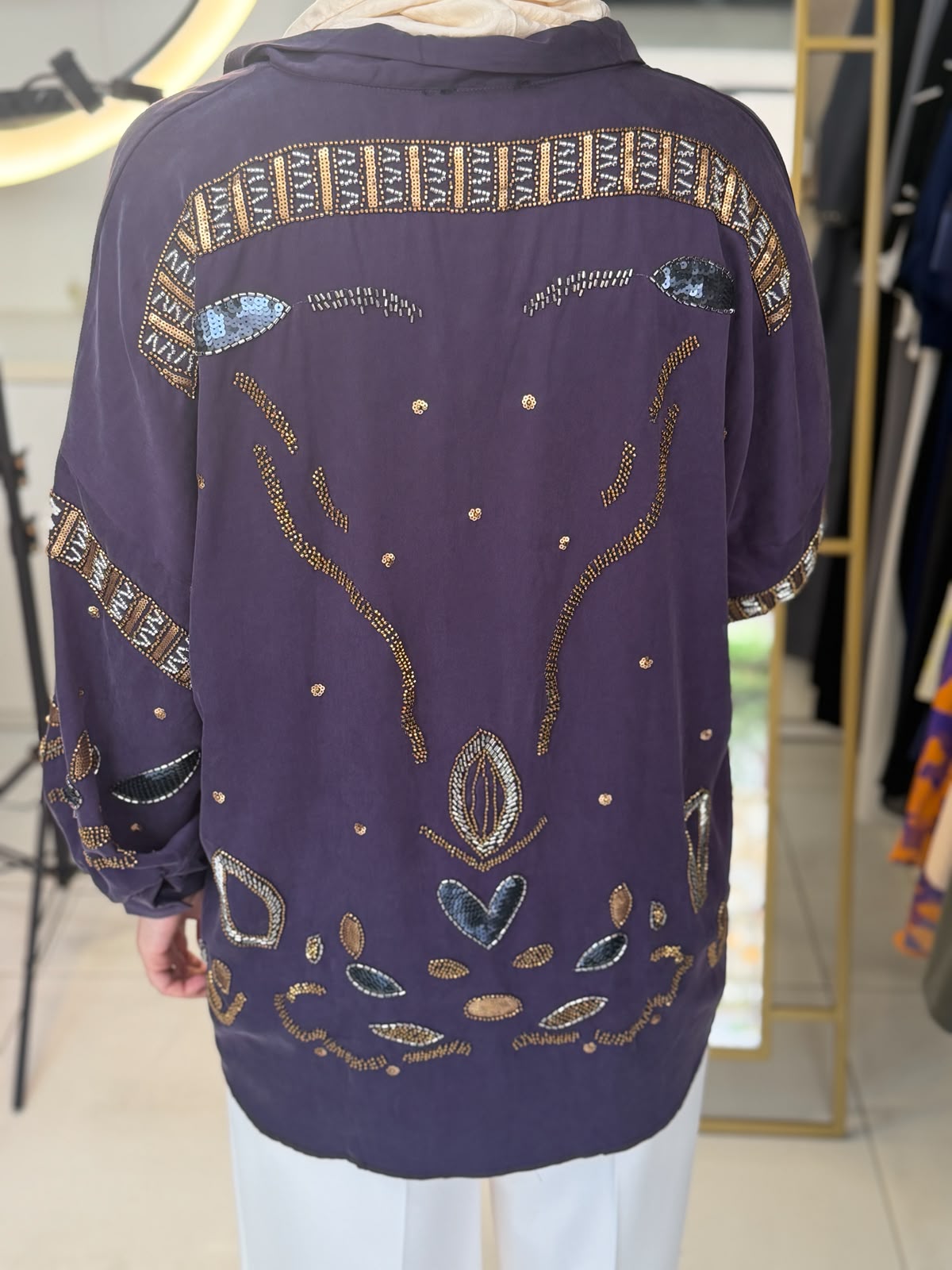 Aşiyan İşlemeli Kimono