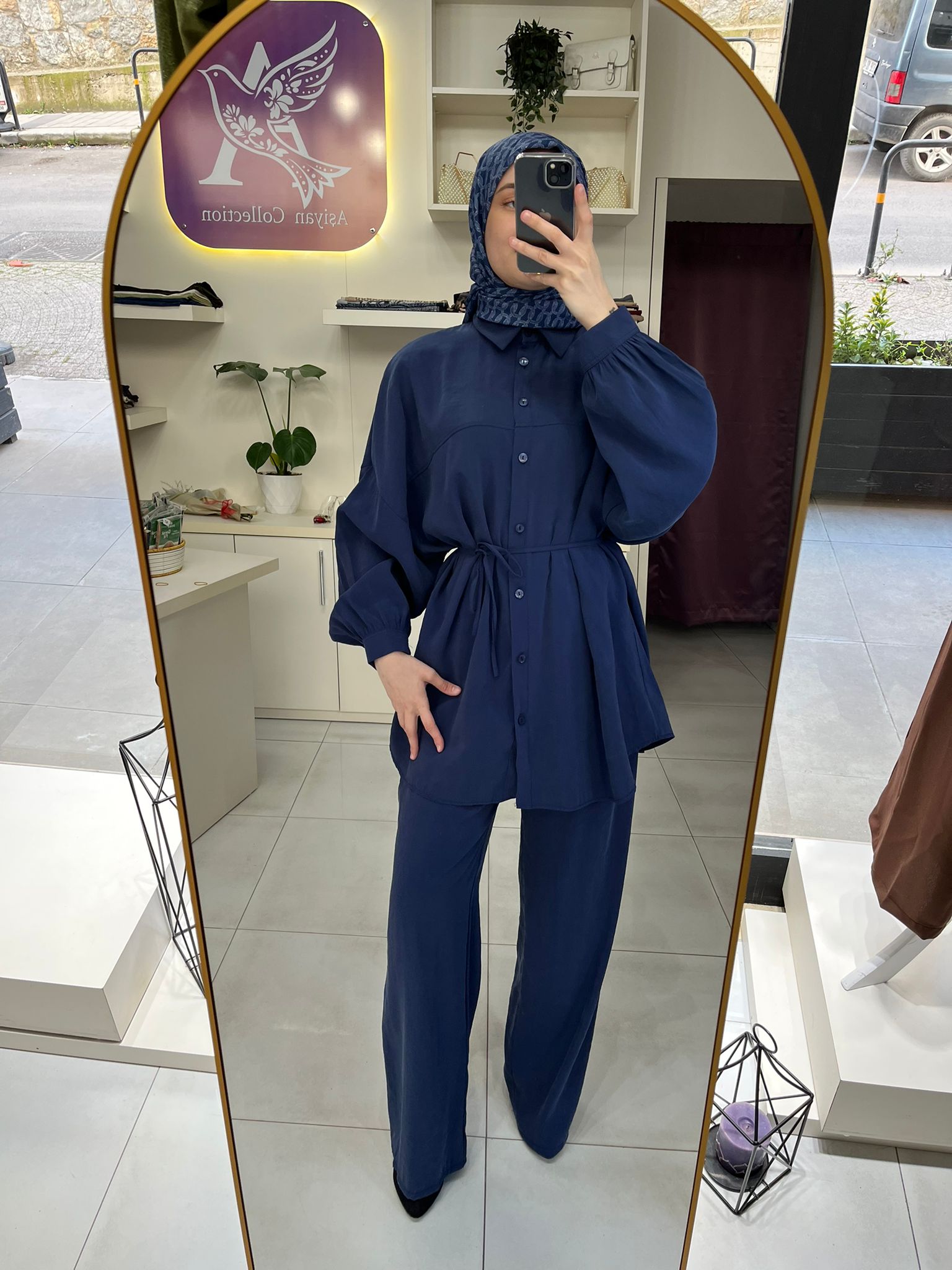 Aşiyan Kupra Tunik Pantolon Takımı