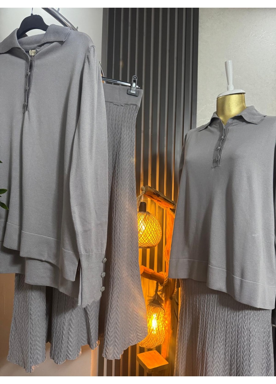 Aşiyan Etekli Triko Takımı