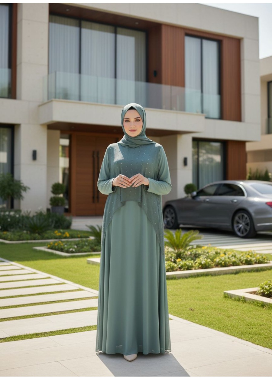 AŞİYAN  TAŞLI ELBİSE 