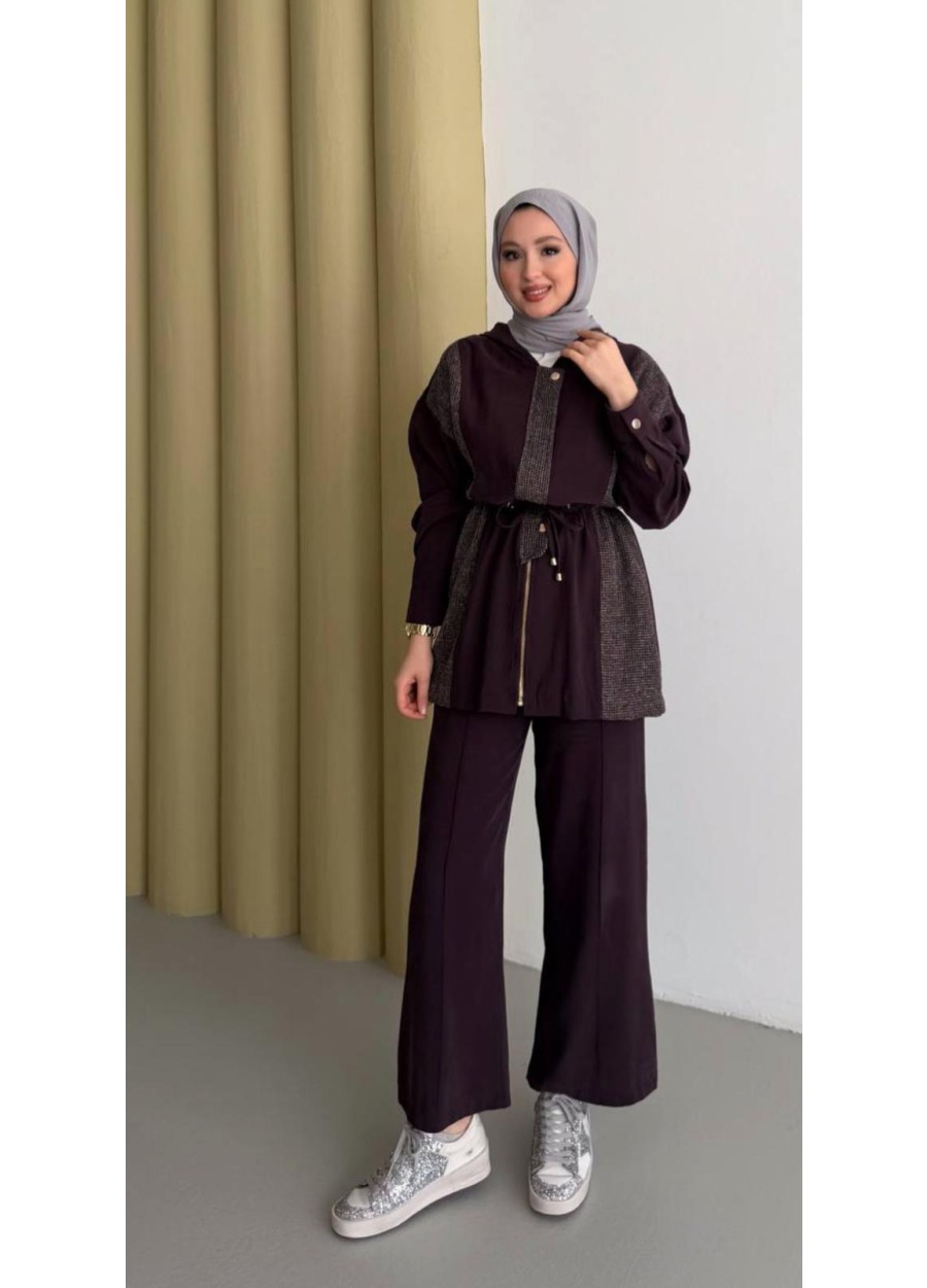 AŞİYAN TENSEL KUPRA PANTOLON TAKIMI