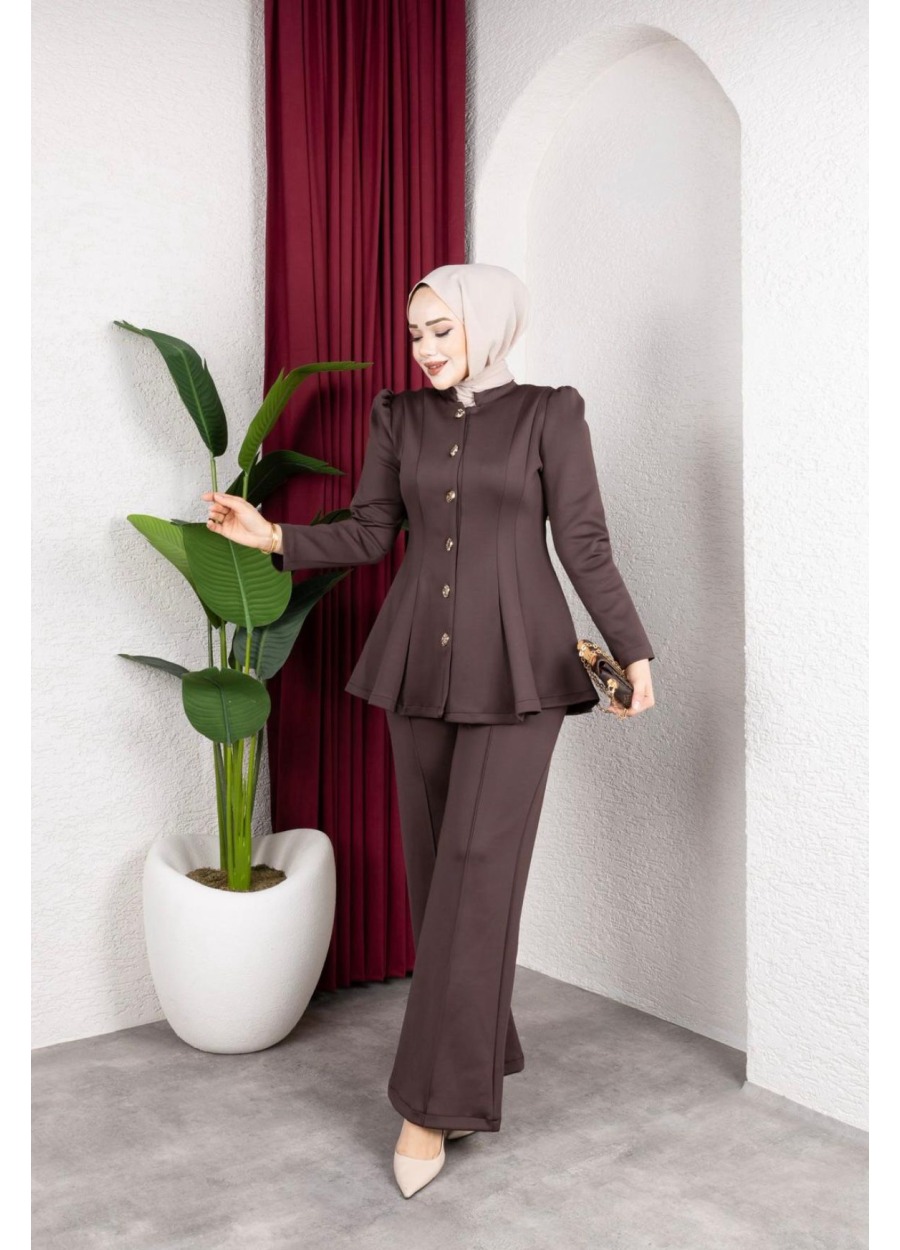 AŞİYAN SUKUBA  KAHVERENGİ PANTOLON TAKIMI