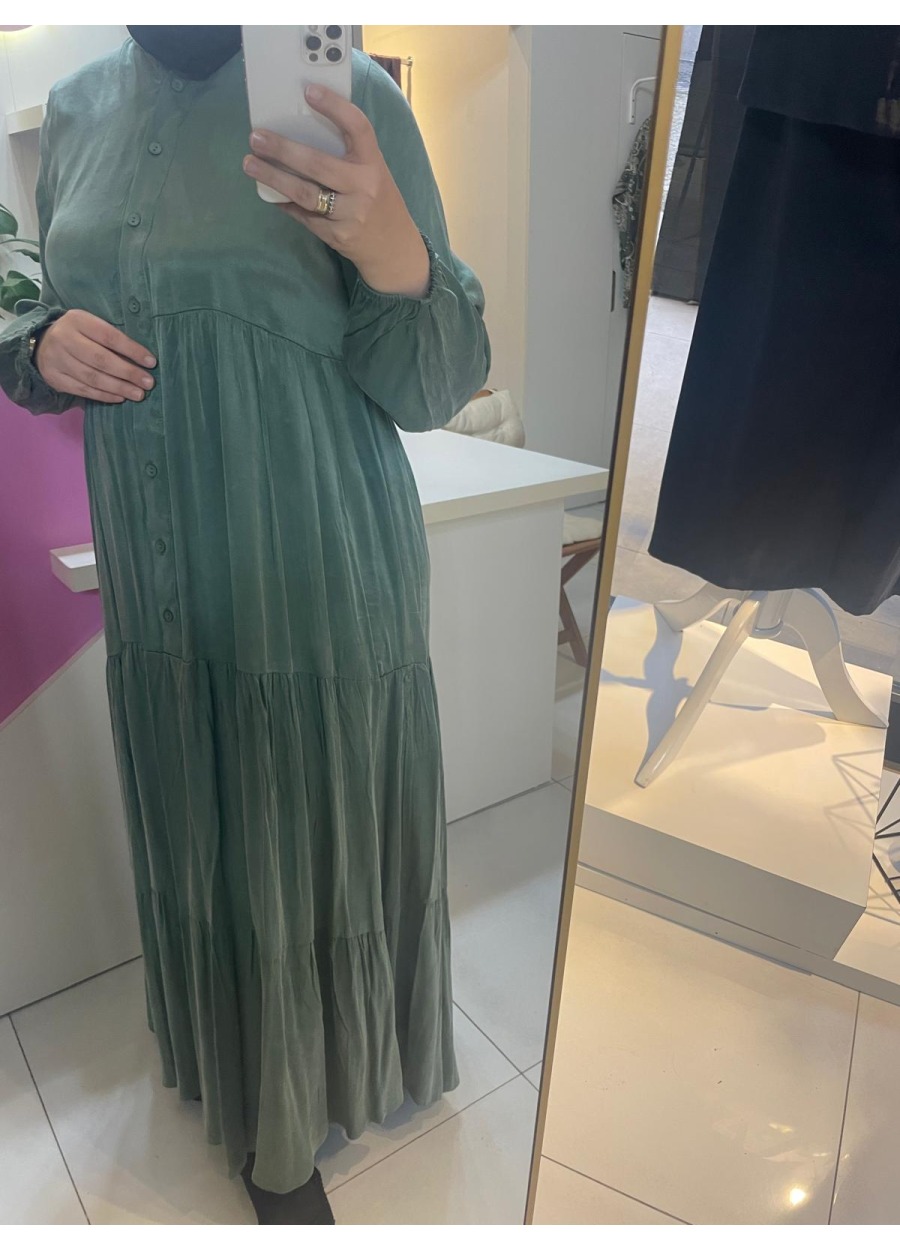 AŞİYAN İPEK KUPRA ELBİSE