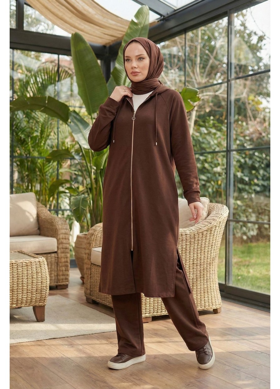 Aşiyan Kapşonlu Tunik Pantolon Takımı
