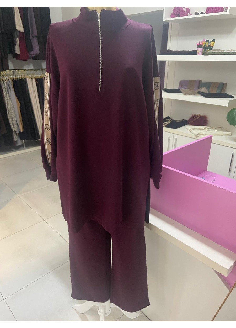 Aşiyan Mürdüm Tunik Takım
