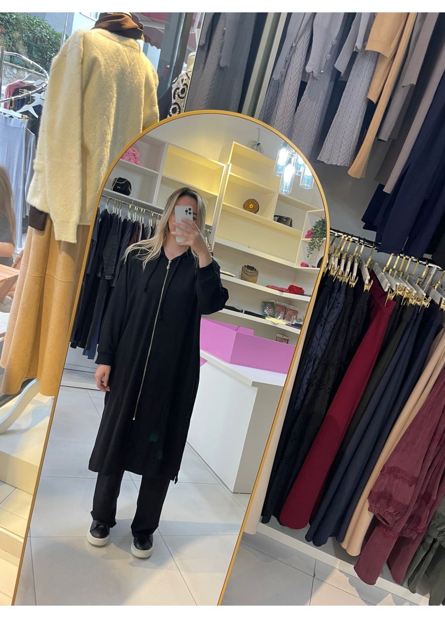 Aşiyan Kapşonlu Tunik Pantolon Takımı