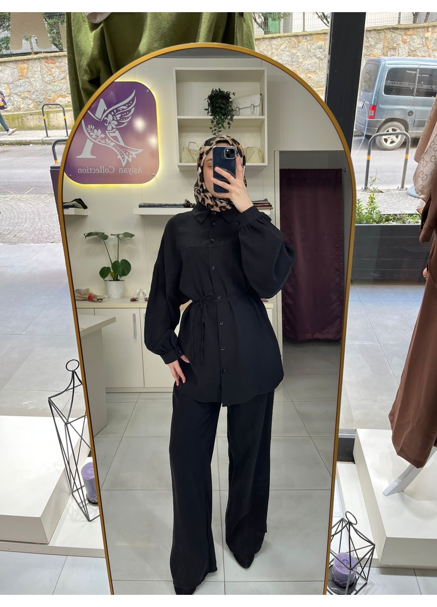 Aşiyan Kupra Tunik Pantolon Takımı
