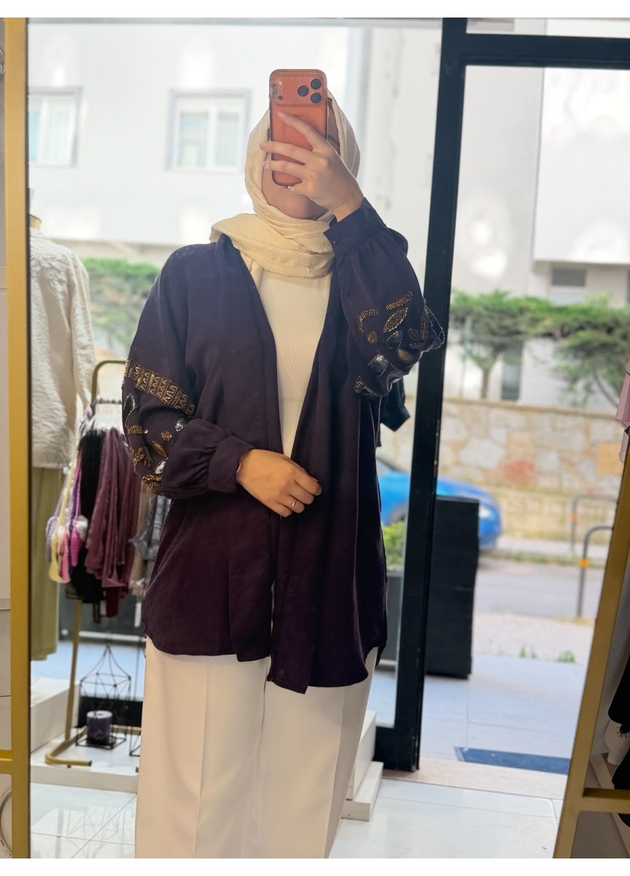 Aşiyan İşlemeli Kimono